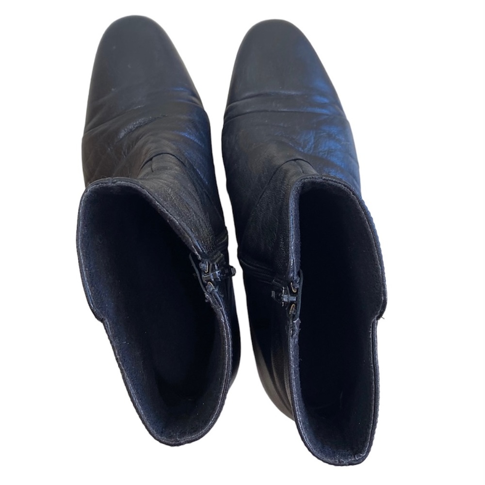 Munro American Black Zip up Bootie Faith Black Kid Size 9.5 Wide - Picture 6 of 11